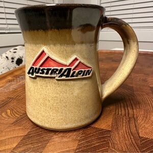 Austrialpin Hand Crafted Pottery Coffee Tea Mug Cup Logo